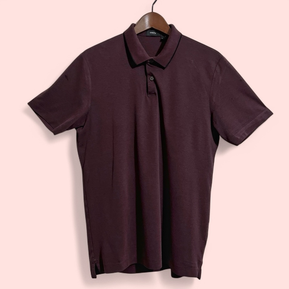 Theory Men’s Standard Polo Shirt in Piqué Cotton Large